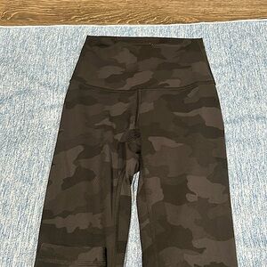 Lululemon black cammo leggings. Size 2
